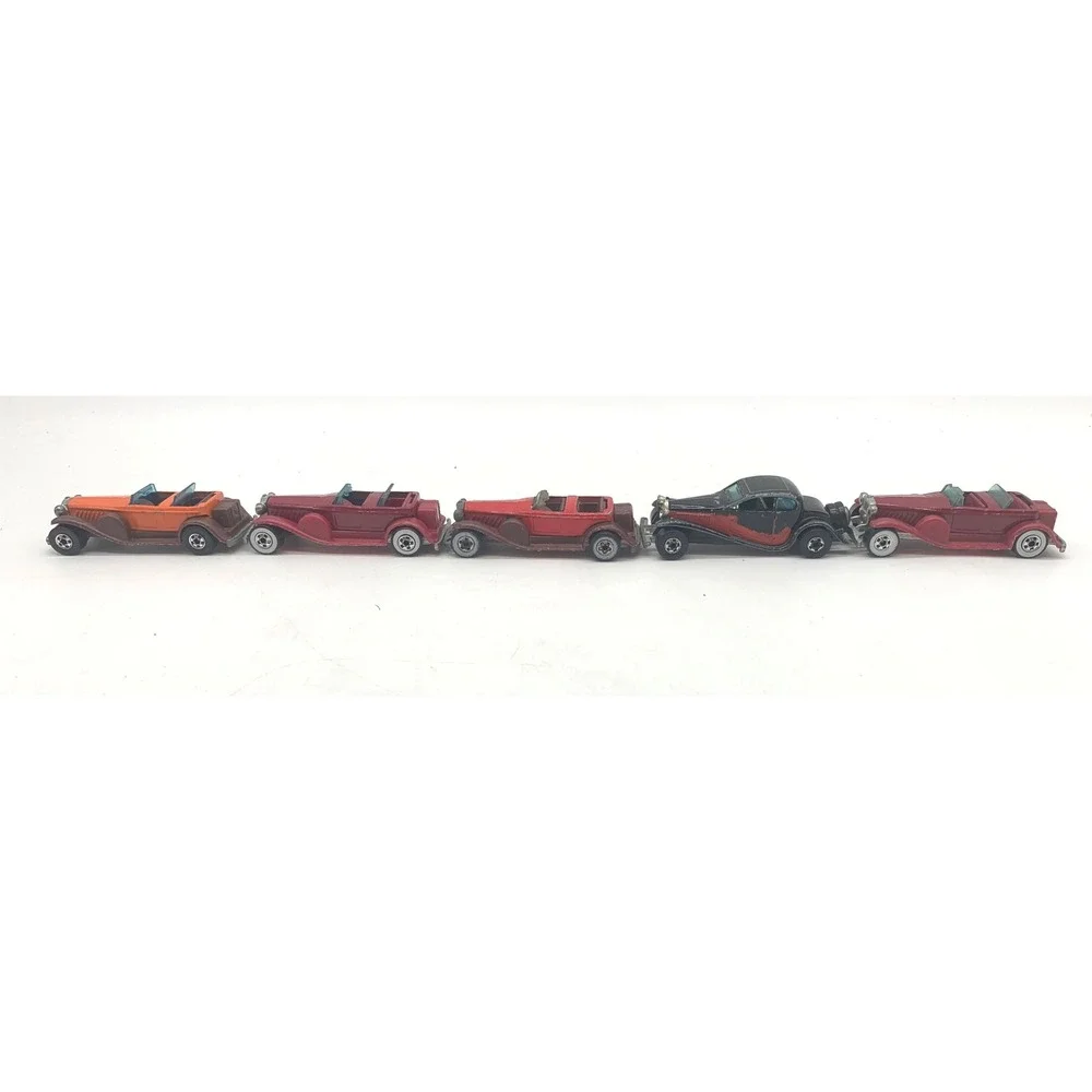 Hot Wheels Diecast Toy Cars Lot of 5 Multicolor Vintage 31 Doozie 37 Bugatti